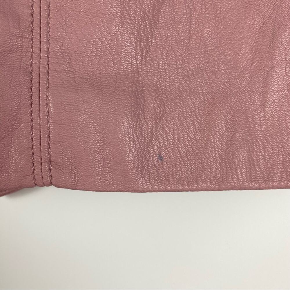 Free People Payton Vegan [Faux] Leather Mini Skirt Mauve Pink Womens SIze 0 - Picture 7 of 7